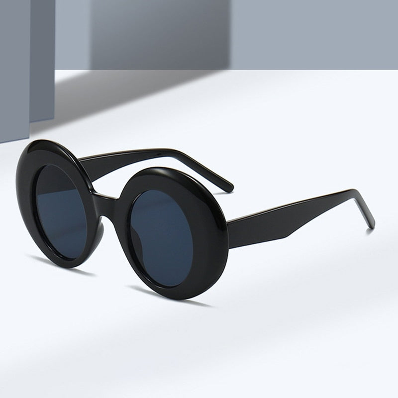 SO&EI Retro Oversized Oval Punk Sunglasses