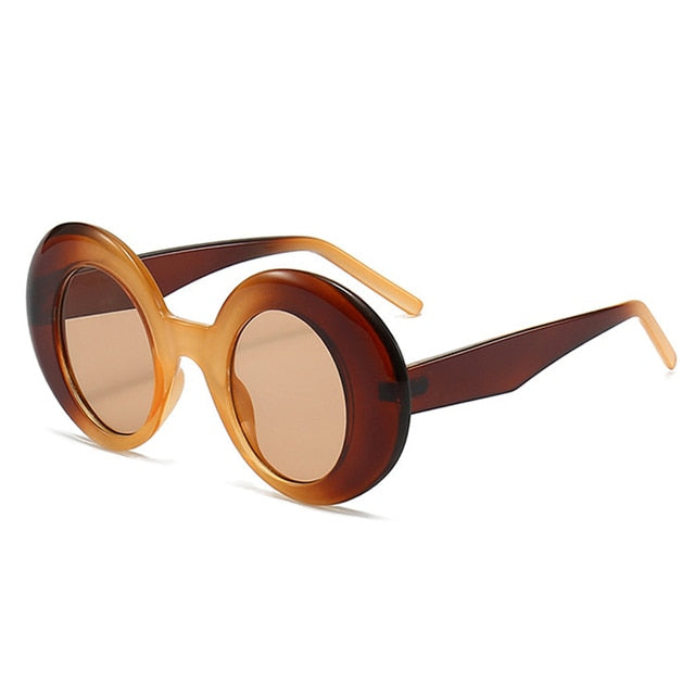 SO&EI Retro Oversized Oval Punk Sunglasses