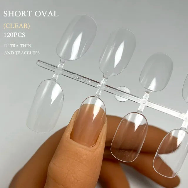 120pcs XXS Super Short  Full Cover Sculpted Soft Gel Nail Tips