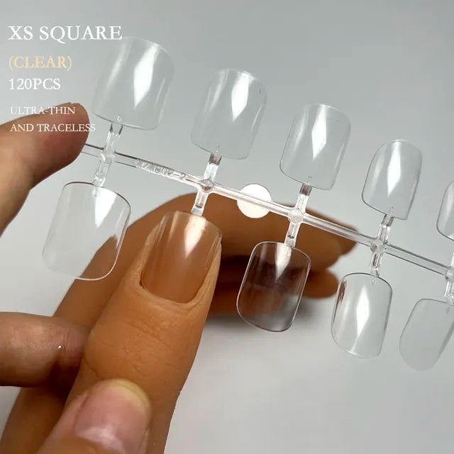 120pcs XXS Super Short  Full Cover Sculpted Soft Gel Nail Tips