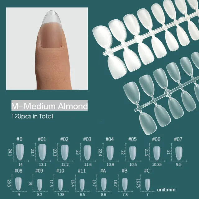 120pcs XXS Super Short  Full Cover Sculpted Soft Gel Nail Tips