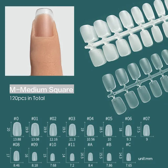 120pcs XXS Super Short  Full Cover Sculpted Soft Gel Nail Tips