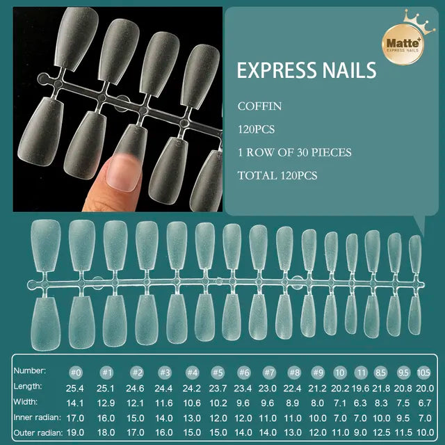 120pcs XXS Super Short  Full Cover Sculpted Soft Gel Nail Tips