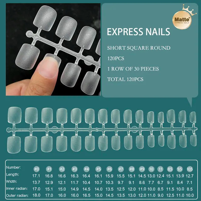 120pcs XXS Super Short  Full Cover Sculpted Soft Gel Nail Tips