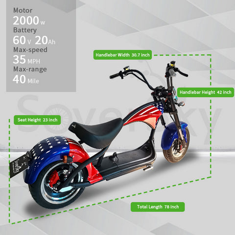 SoverSky 2000w Chopper Scooter introduction