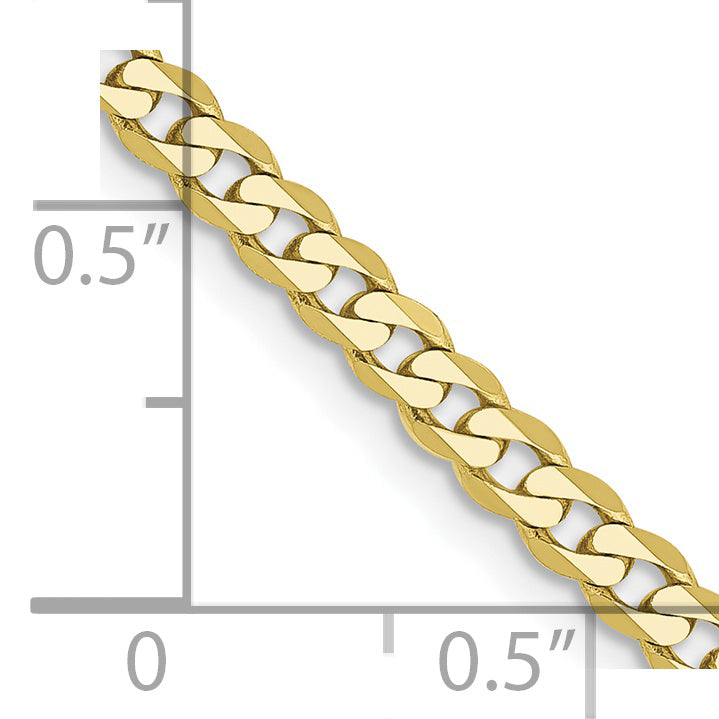 10k 2.9mm 20in Flat Beveled Curb Chain