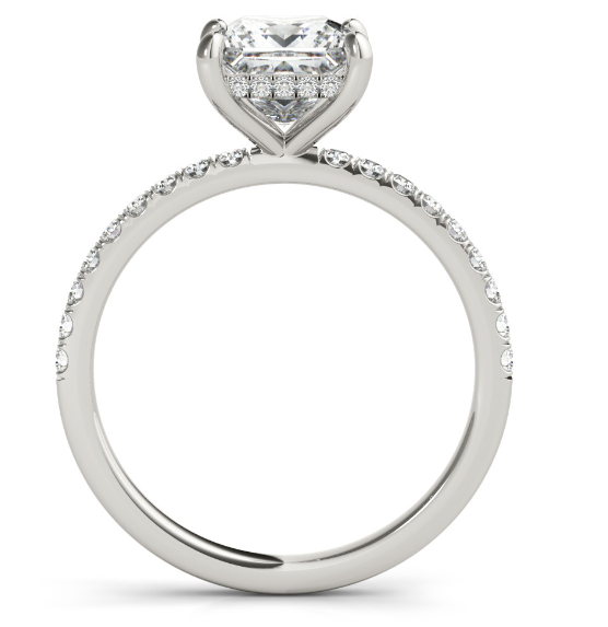 14K White Gold 1.87 CTW  Lab-Grown Diamond Princess Engagement RING