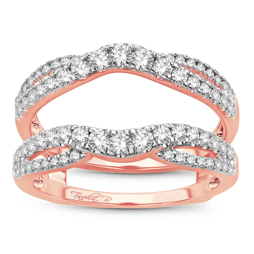 14k Rose Gold 0.63 CTw Diamond Ring Guard