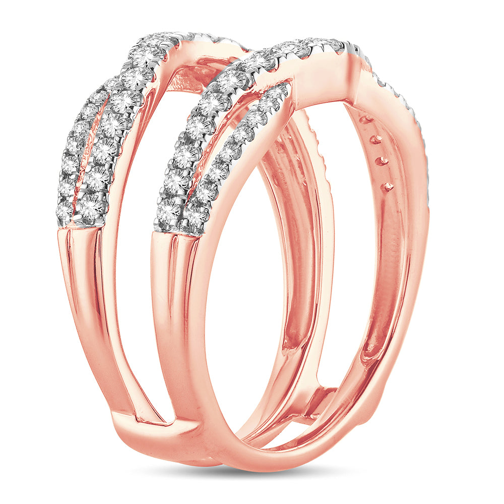 14k Rose Gold 0.63 CTw Diamond Ring Guard