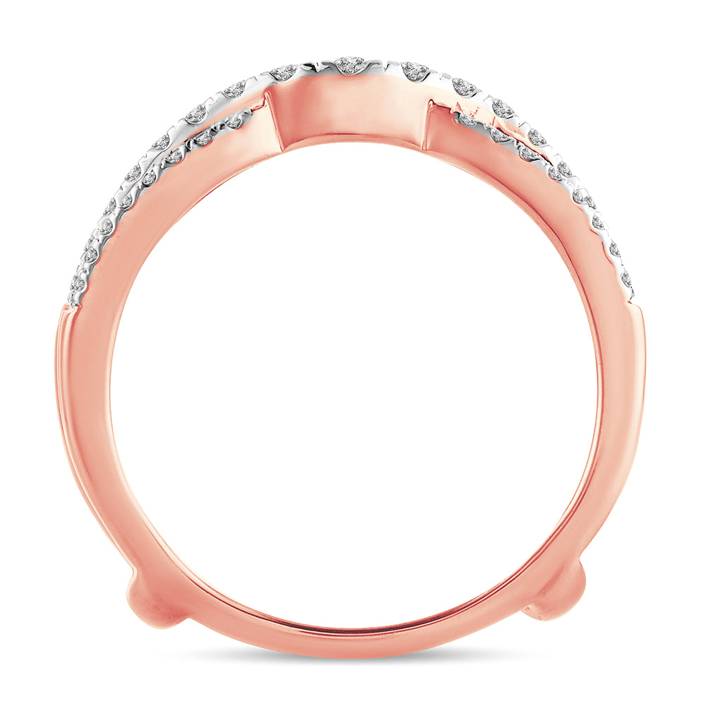 14k Rose Gold 0.63 CTw Diamond Ring Guard