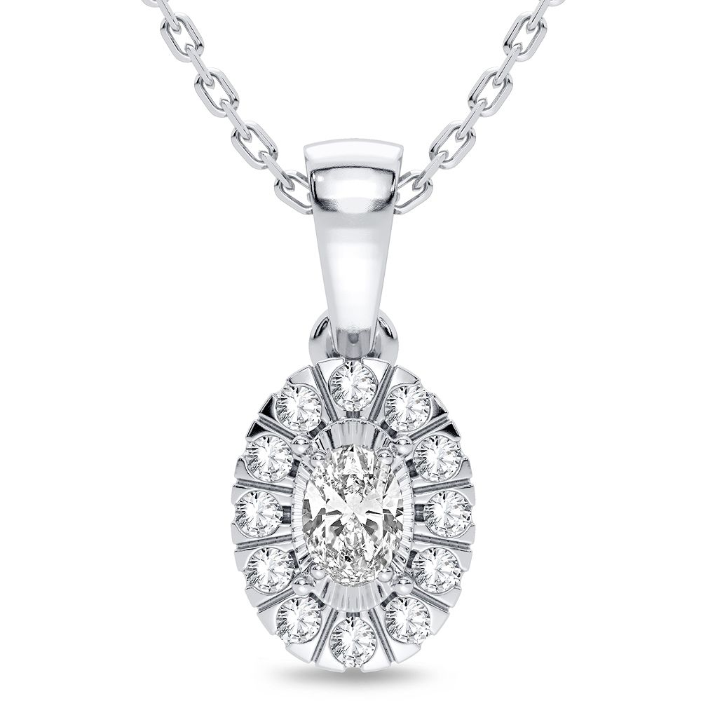 14K WHITE GOLD 0.25 CTW Diamond FASHION Pendant