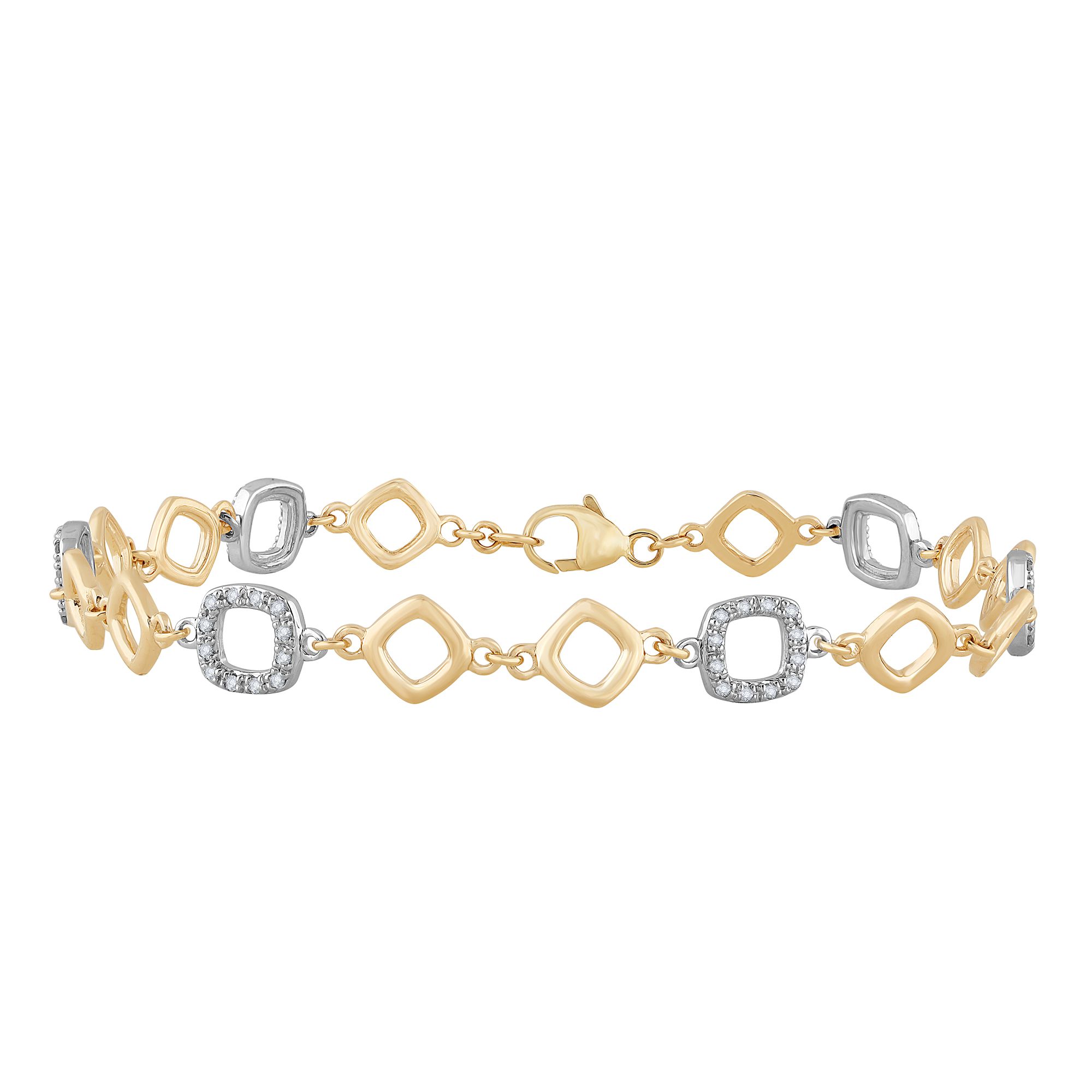 10K YELLOW GOLD 0.25 ctW Diamond Bracelet