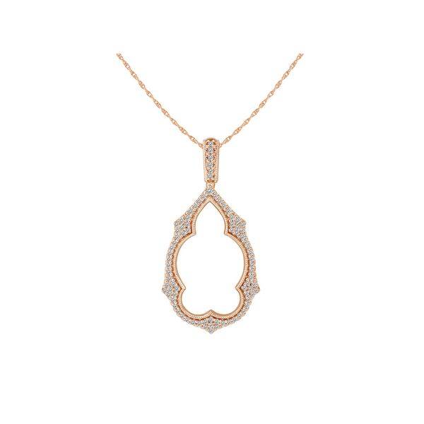 14K Rose Gold 0.25 CTW Geometric Diamond Pendant