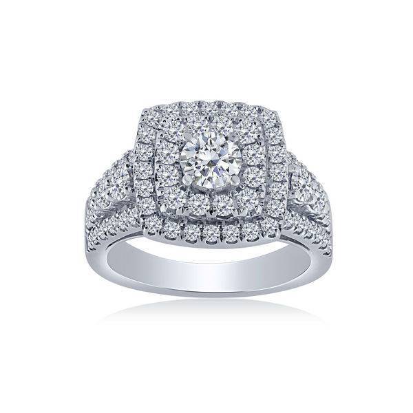 14K WHITE GOLD 2.00 CTW Diamond Round Bridal Set