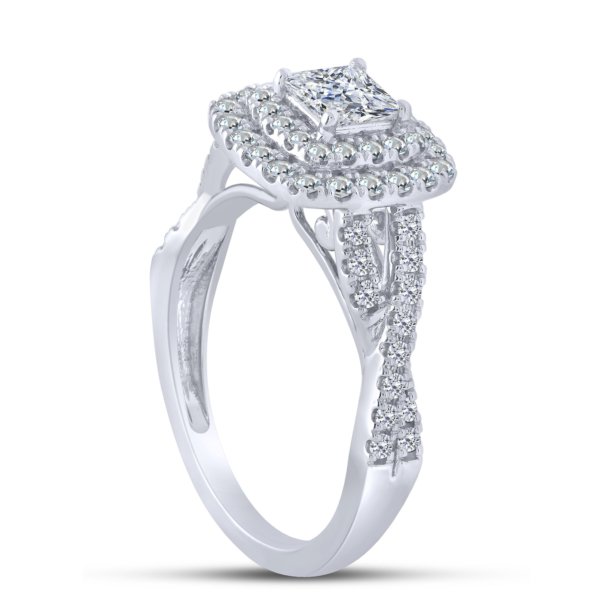 14k white gold1.20 ctw Cushion Diamond Engagement Ring