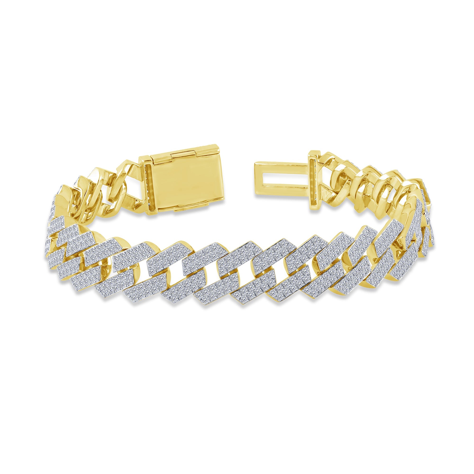 10K YELLOW GOLD 8.01 Ctw Diamond Bracelet