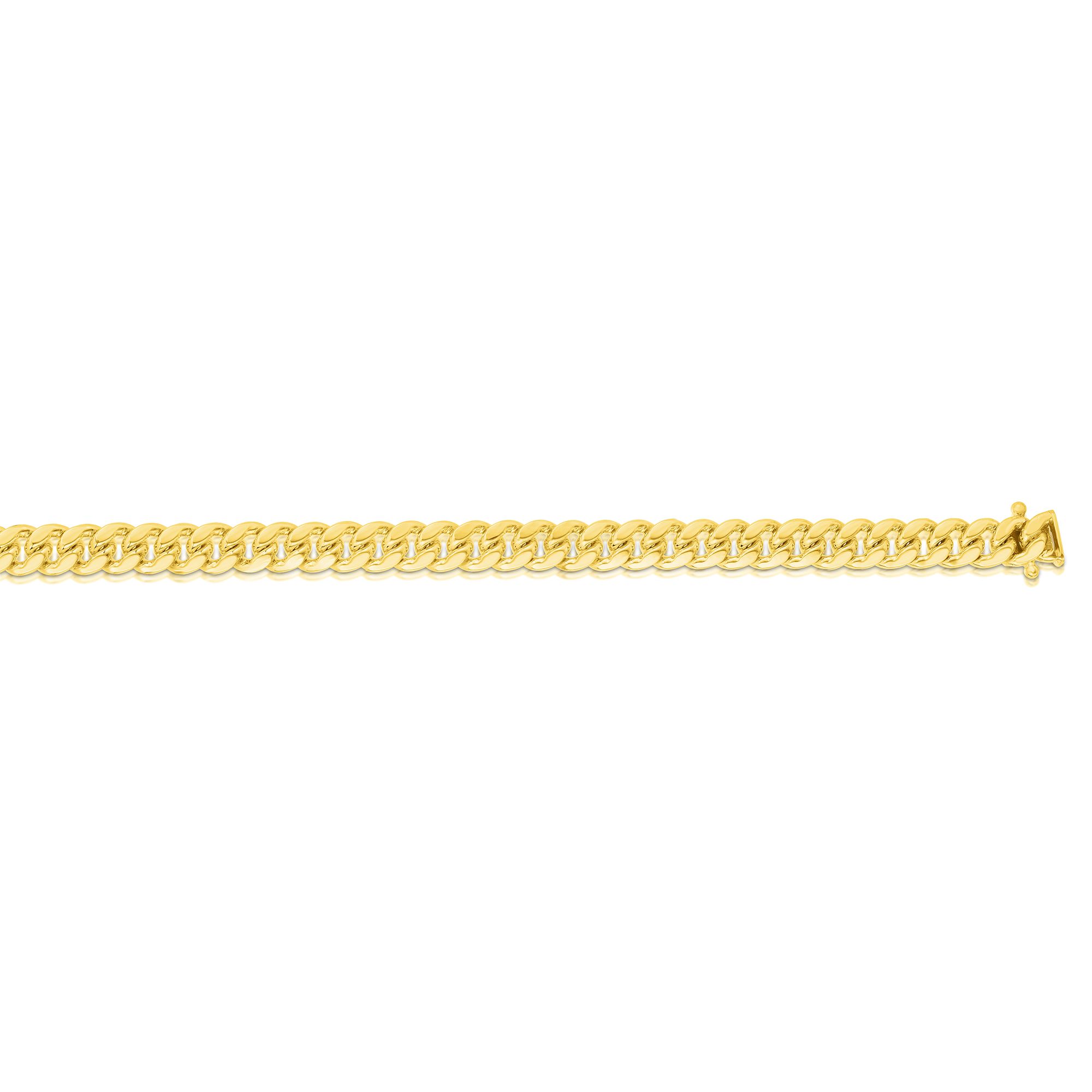 10K Gold 5mm 24in Semi-Solid Miami Cuban Chain