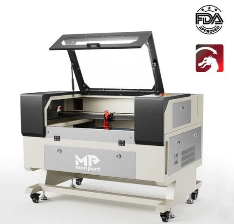 Monport 60W CO2 Laser Engraver & Cutter (28" x 20") with Autofocus