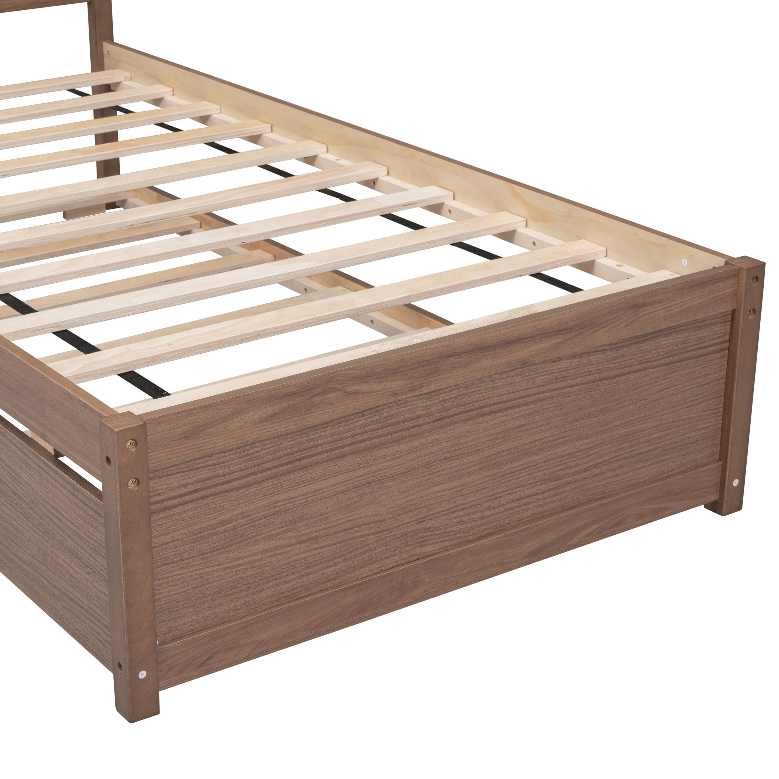 Modern Design Twin Size Platform Bed with 2 Drawers