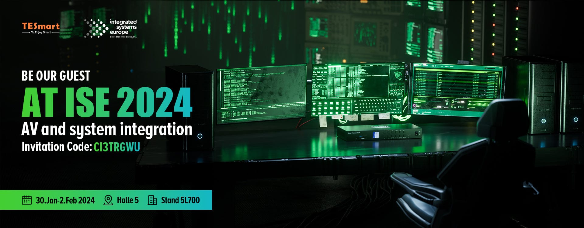 BE OUR GUEST AT ISE 2024 AV and system integration 。 Invitation Code: CI3TRGWU