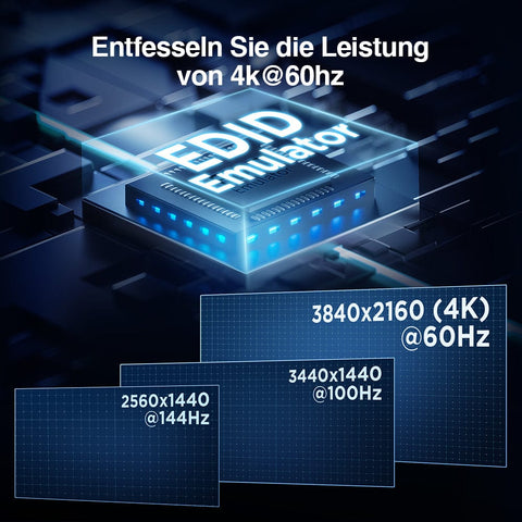 TESmart Drei Monitor KVM Switcher 4 Port Drei-Monitor-KVM-Switch HDMI 4K@60Hz mit USB Hub Triple Monitor KVM Switch 4 Port HDMI 4K mit USB Hub-TESmart