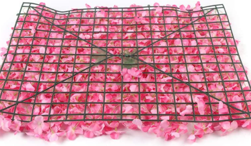 20 Stück Künstliche Blumenwand Panel Blumen Säule Rosa Hortensien