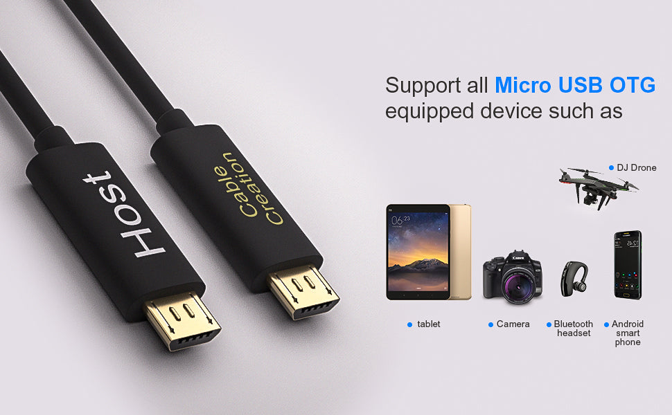 Micro USB to Micro USB OTG Cable – CableCreation