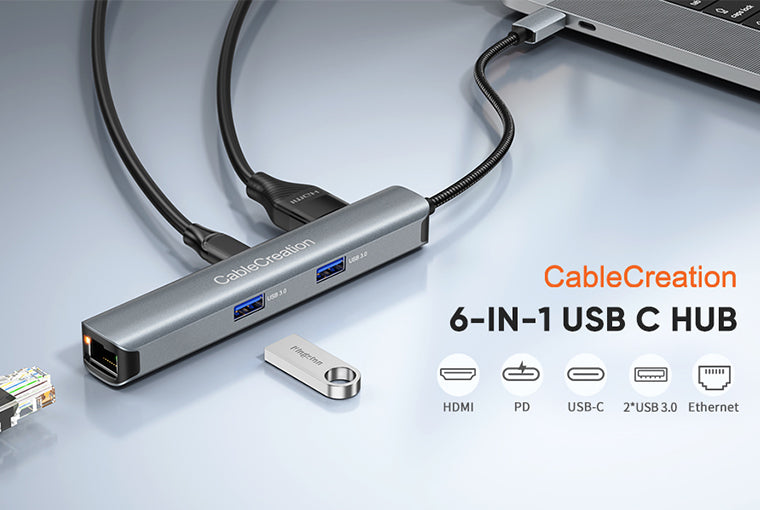 Multiprise USB C avec 4 Prises et 3 USB (1 Type C et 2 USB-A