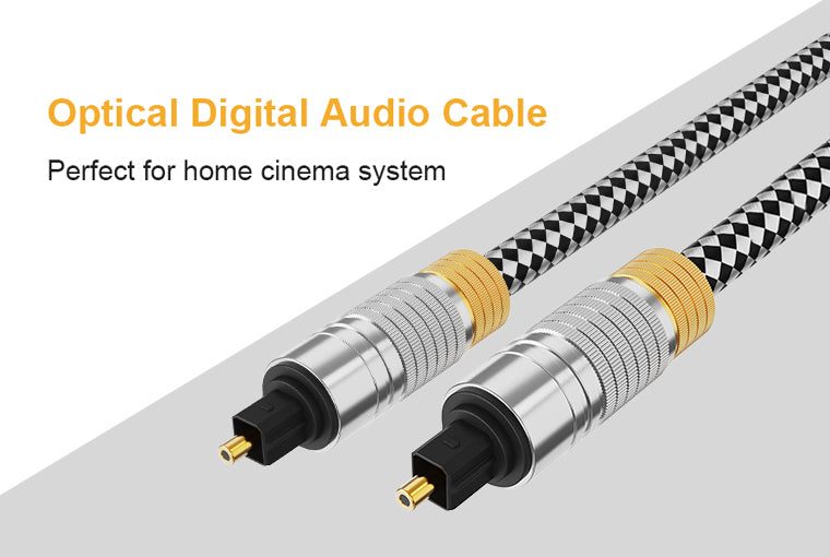 CableCreation 12FT Digital Optical Audio Cable, Toslink Cable Male to Male  Digital Optical Cable with Gold-Plated Connector for Home Theater, Sound