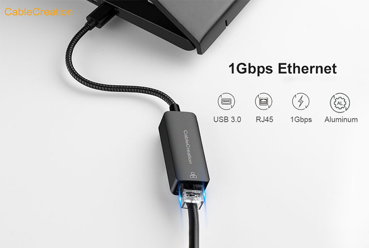 3-in-1 Lightning to RJ 45 Ethernet Network Adapter with USB & Lightning Port