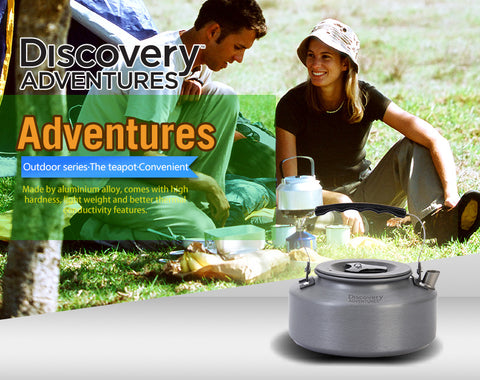 DISCOVERY ADVENTURES 1.1 L OUTDOOR CAMPING KETTLE, ALUMINUM TEA