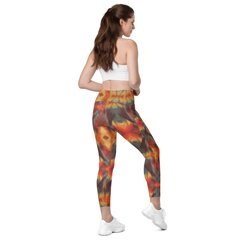 Rainbow Mountain Yoga Leggings with Pockets