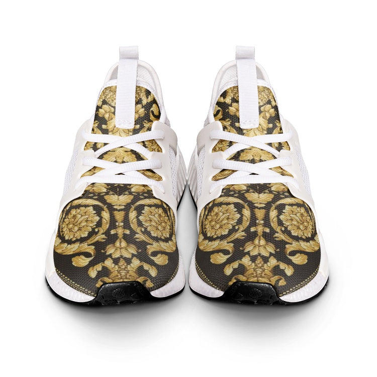 Baroque Gold Scarf Print Unisex Lightweight Sneakers