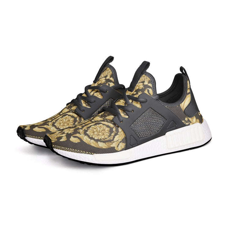 Baroque Gold Scarf Print Unisex Lightweight Sneakers