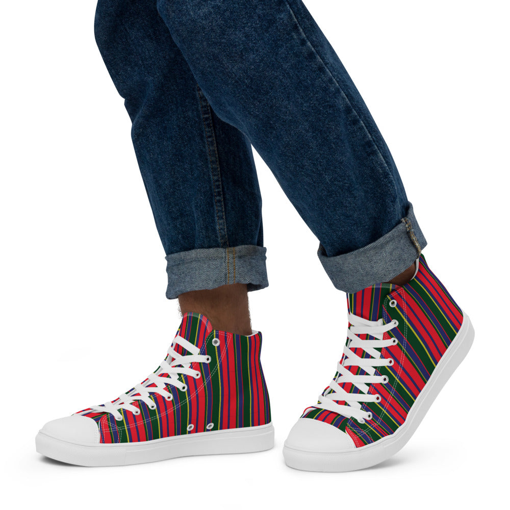 Polo Pony Carib Print High Top Canvas Shoes