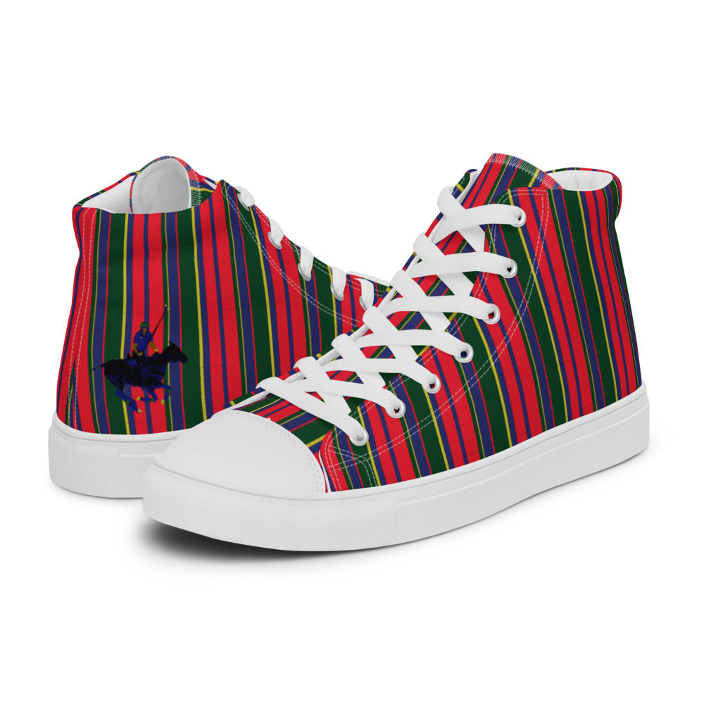 Polo Pony Carib Print High Top Canvas Shoes