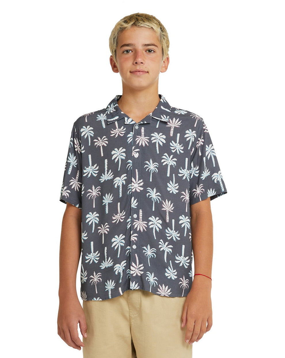Boys - Short Sleeve Aloha Shirt - Ramshackle - Granite