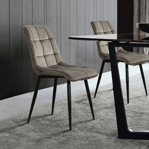 Luxury Contemporary Velvet Fabric Dining Chairs