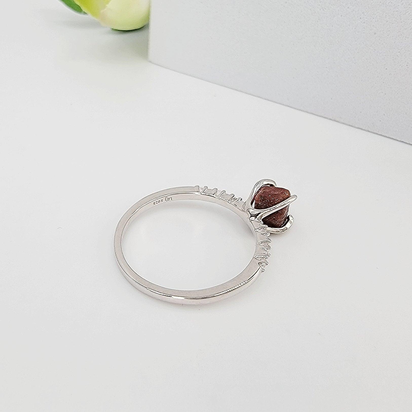 Dainty Raw Ruby Ring