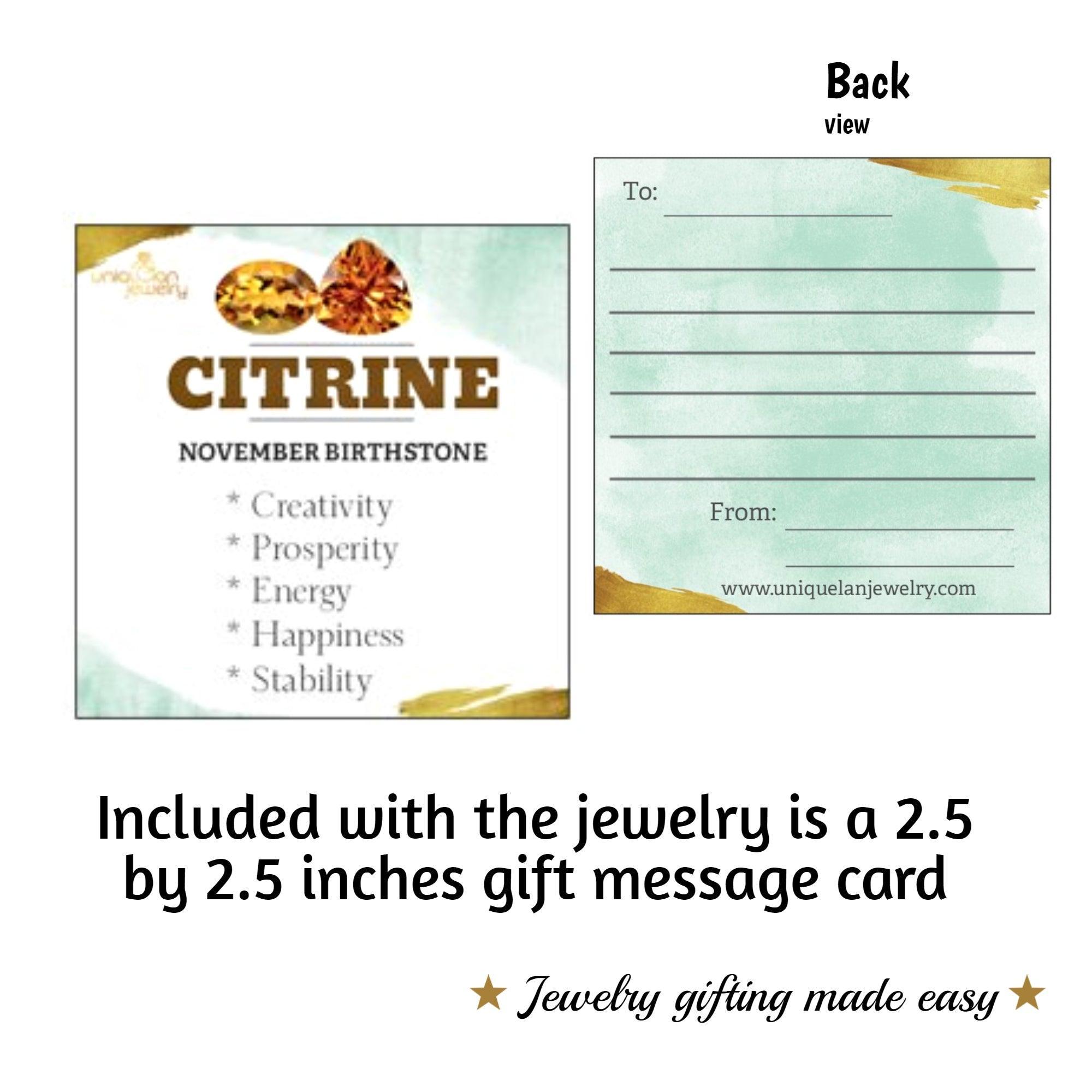 Real Citrine Jewelry Set