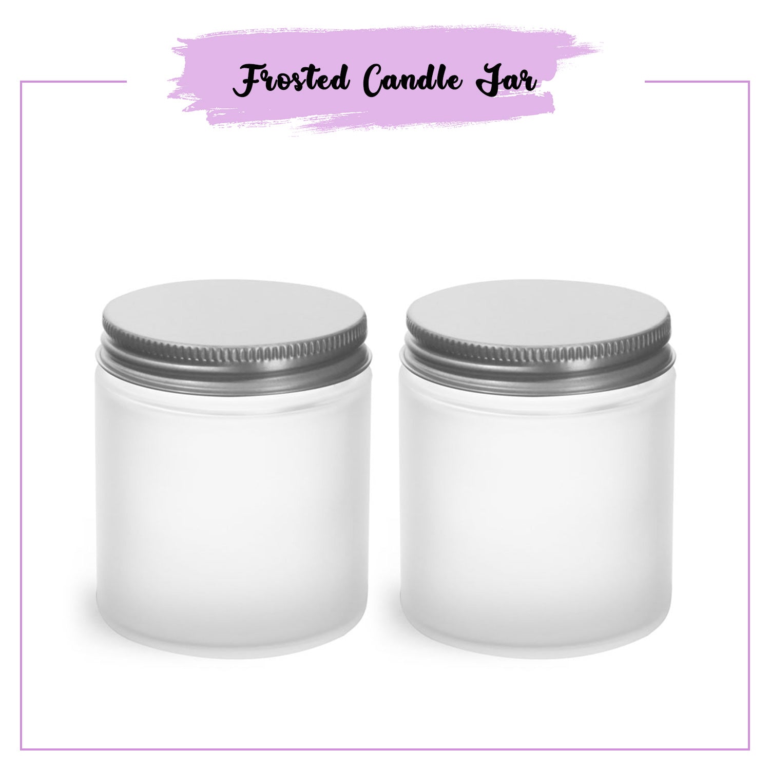 Frosted Candle Jars 3.2 oz - Buy 1 Get 1 (BOGO Offer)