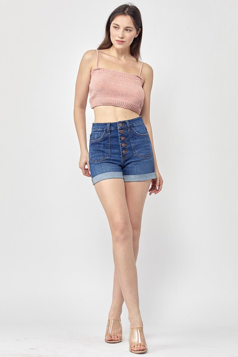 Risen Patch Pocket Roll-Up Shorts