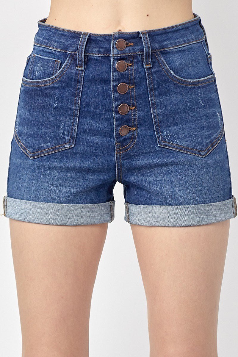 Risen Patch Pocket Roll-Up Shorts