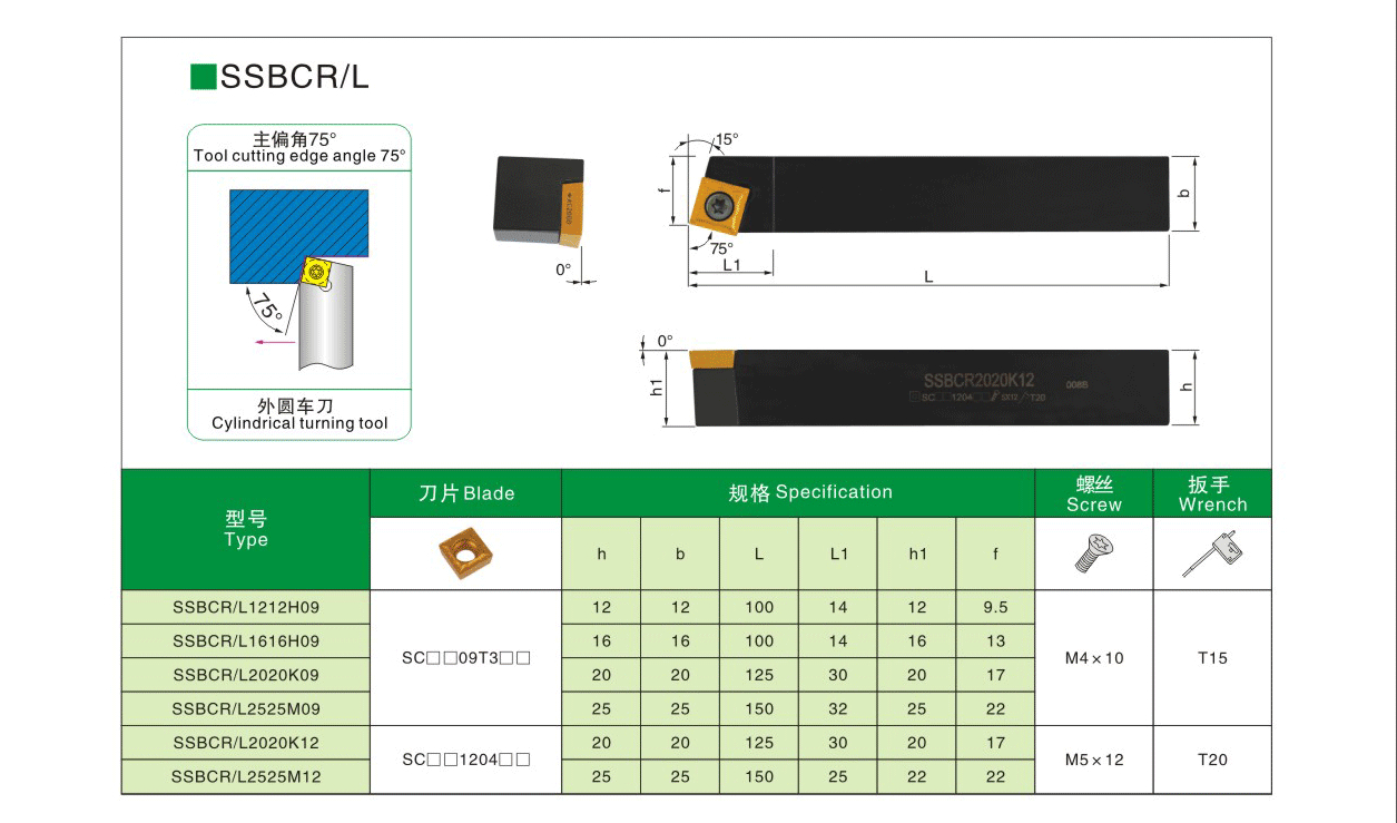 Indexable External Turning Tool Holder