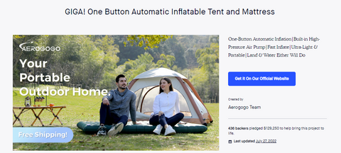 Aerogogo inflatable tent
