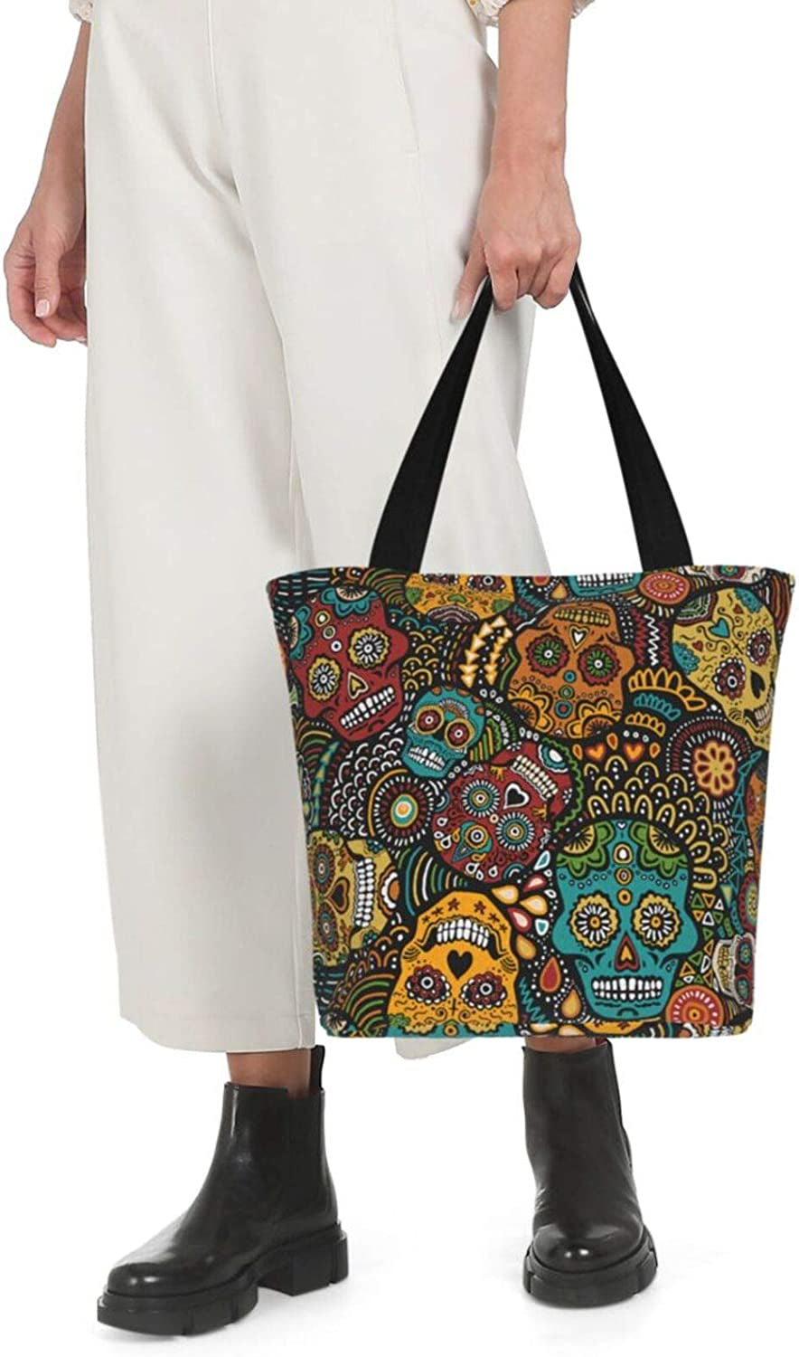 Antkondnm Reusable Tote Bag Women Large Casual Handbag Shoulder Bags for Shopping Groceries Travel Outdoors