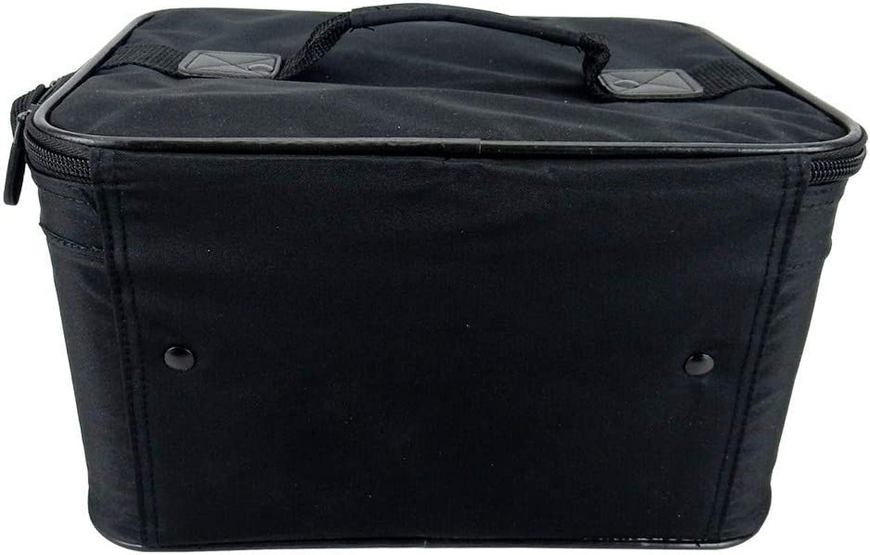 Train Makeup Case - Travel Makeup Bag - Cosmetic Case Organizer - Portable Storage Pouch for Cosmetics Makeup, Tools, Accessories - Removable Mirror, Zipper Closure - Black