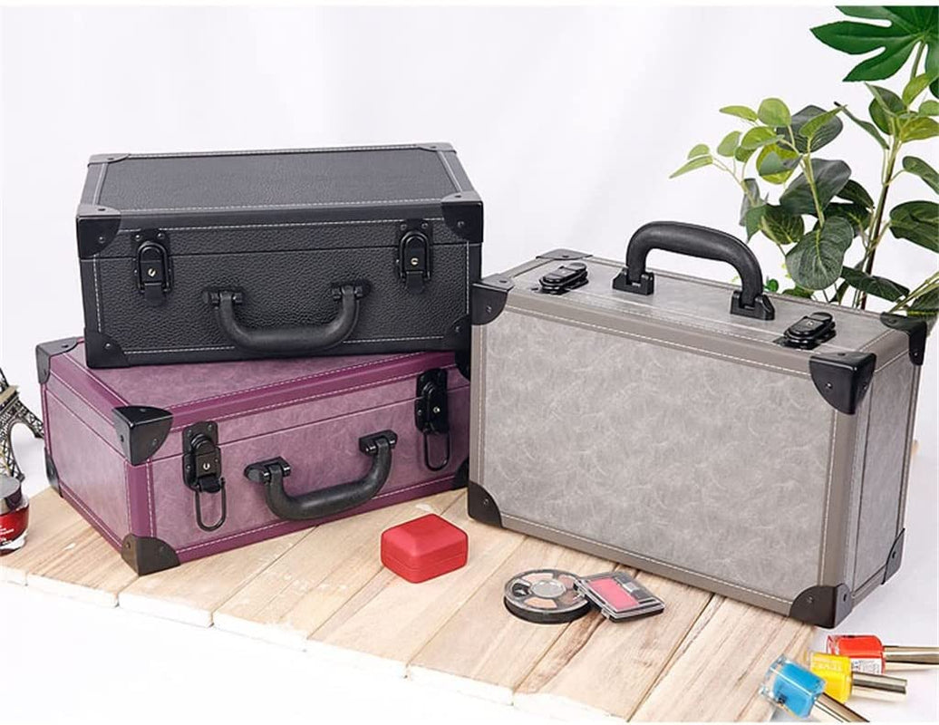 ZSEDP Travel Makeup Artist Beauty Nail Suitcase Organizer with Cosmetics Organizer Makeup Case (Color : D, Size : 35.5 * 22 * 14Cm)