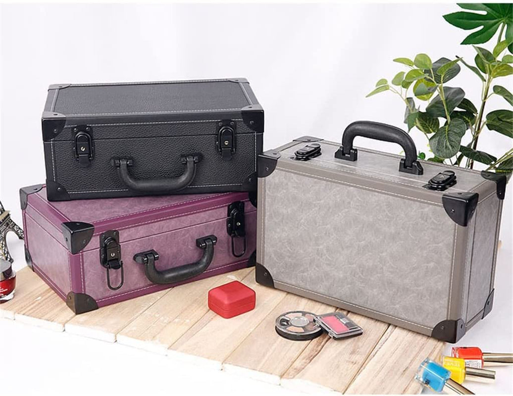 XMTXZYM Travel Makeup Artist Beauty Nail Suitcase Organizer with Cosmetics Organizer Makeup Case (Color : Gray, Size : 35.5 * 22 * 14Cm)