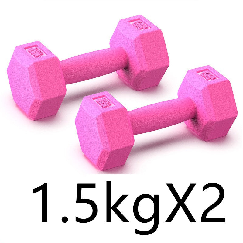 Dumbells | Arm Muscle Training Household Rubberized Dumbbells Fitness Equipment